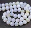 Natural Aqua Blue Chalcedony Smooth Polished Round Ball Beads Strand Length 14 Inches and Size from 9mm to 10mm 